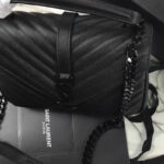 YSL Classic Medium Monogram Saint Laurent College Bag Black